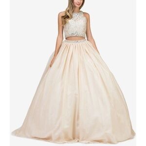 NWT Dancing Queen 2 Piece Bejeweled Gown